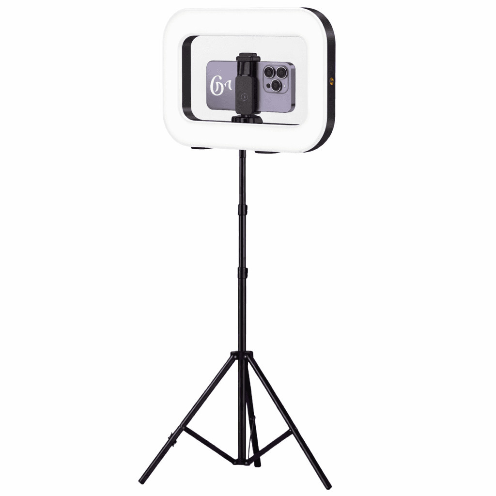Ring Light Luz Led Profissional 20w de Potência + Tripé 1,80 Metros Painel Anel de Led Iluminador