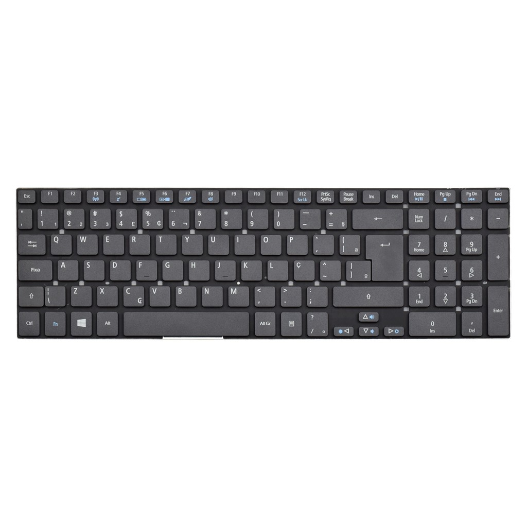 Teclado para Notebook Acer Aspire E1-572-6830 | Preto ABNT2 - UK Style em Oferta na Shopee