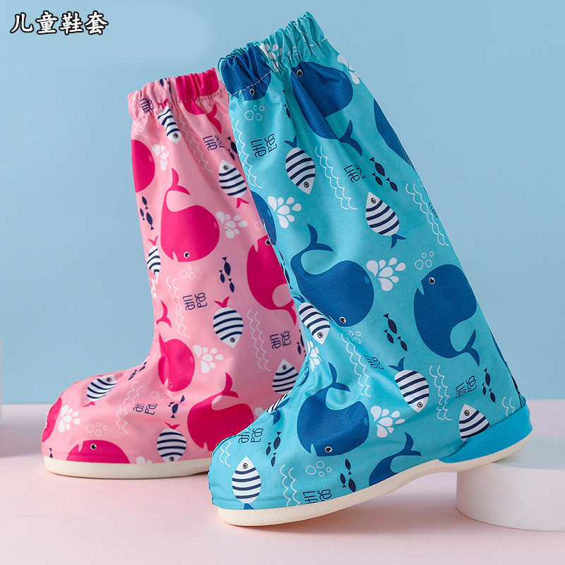 2026 capa de sapato à prova de chuva infantil, espessada, resistente ao desgaste, botas de chuva, dia chuvoso, à prova d