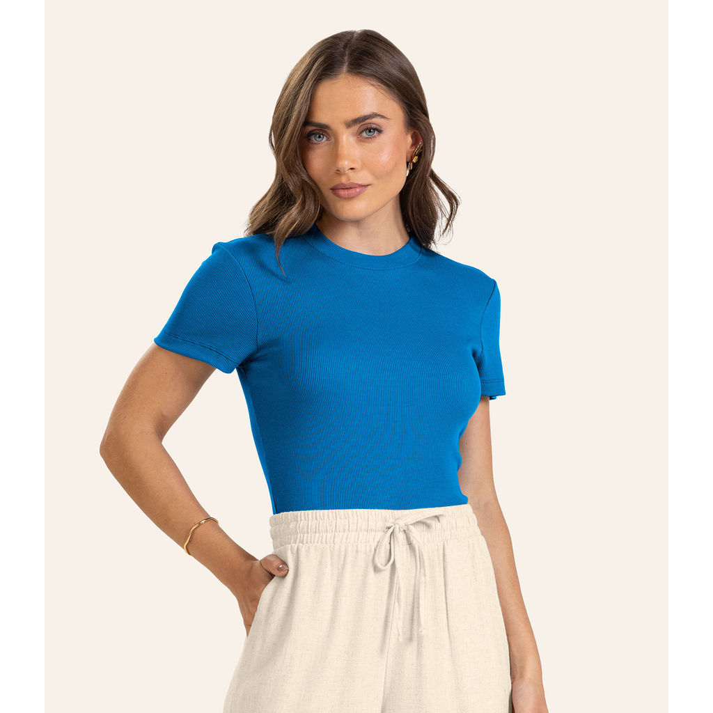 Blusa Feminina Em Ribana Endless Azul