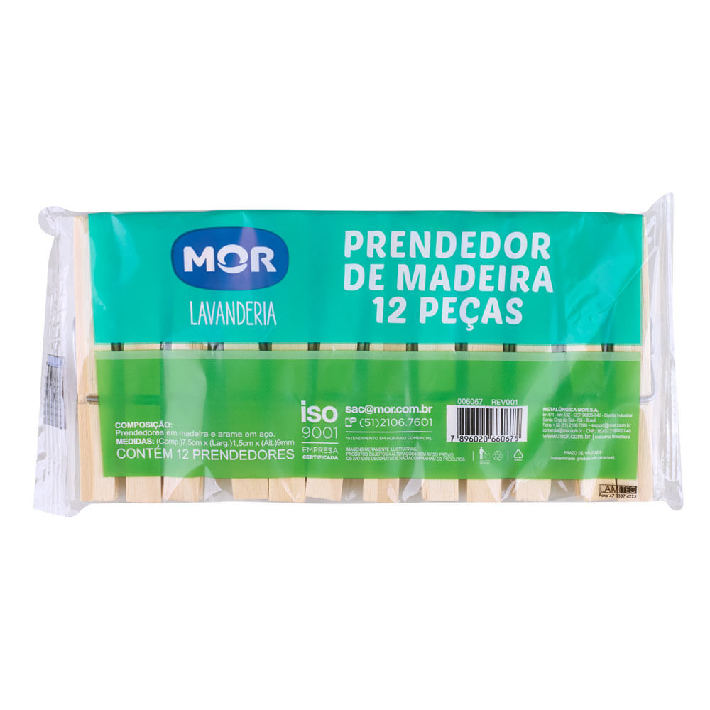 Pregador de Roupas Mor Madeira com 12 Unidades em Oferta na Shopee