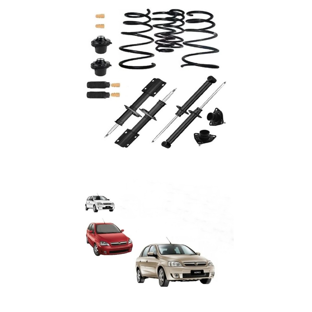 Kit Suspensão Completo 4 Amortecedores 4 Molas Corsa Frente Montana Maxx Joy