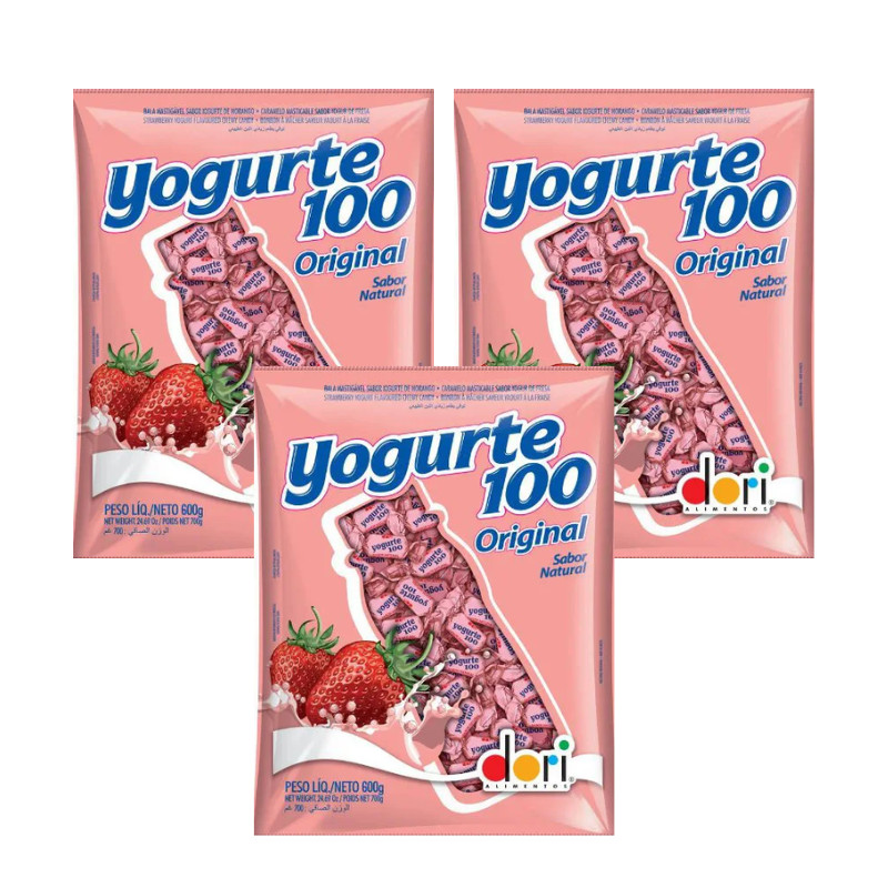 KIT 3 unidades 300gramas-  balas Dori- bala  Chiclete Bolete/ bala  YOGURTE /Hortelã Mint / Bala Lua Cheia Chantilly em Oferta na Shopee