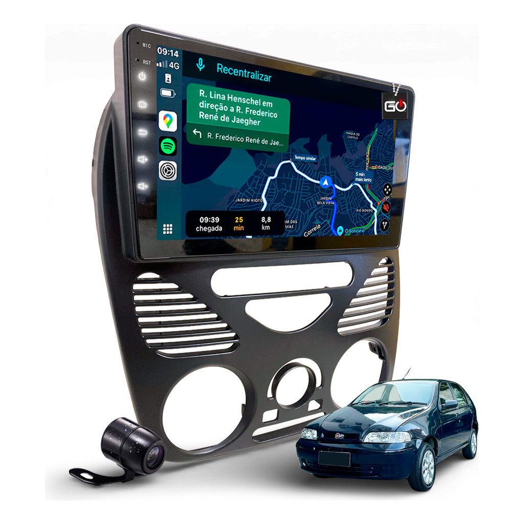 Multimídia Mp10 Palio Economy 2002 À 2014 Carplay Sem Fio 9p