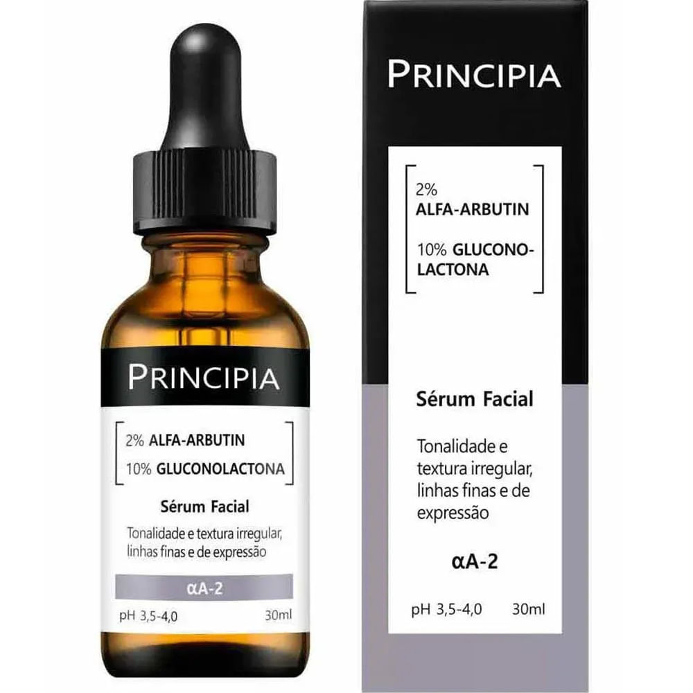 Sérum Facial Principia aA 2% Alfa-arbutin + 10% Gluconolactona 30ml em Oferta na Shopee