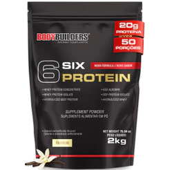 Whey Protein Concentrado 6 Six Protein 2kg - Para Ganho de Massa Muscular Magra - Bodybuilders