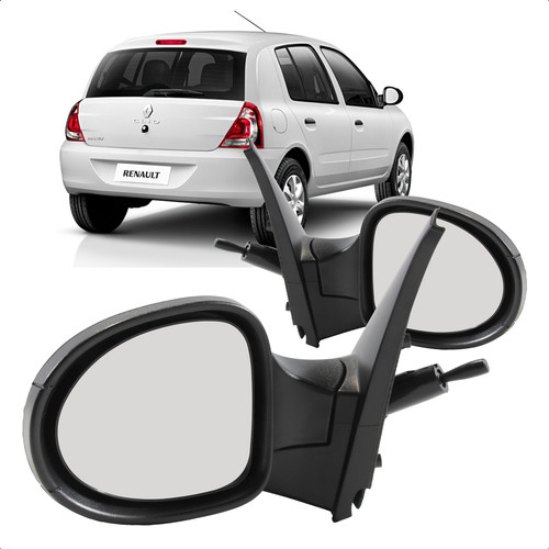 Retrovisor Clio 2012 2013 2014 2015 2016 Com Controle Preto