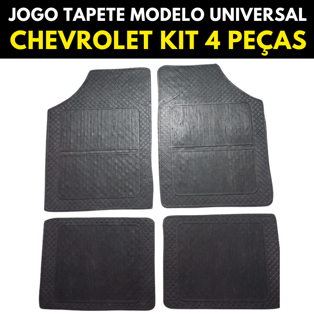 Jogo Tapete Chevrolet kit 4 peças Gm Corsa Celta Prisma Vectra Ônix Agile Chevette Kadett Modelo Universal