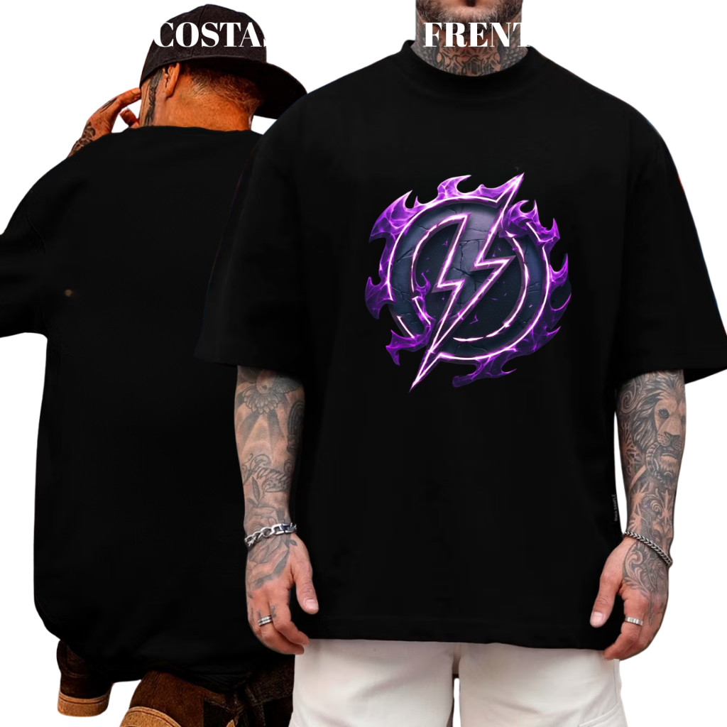 Camiseta Masculina Premium Oversized The Flash Streetwear Camisa Algodão Lançamento Envio Imediato