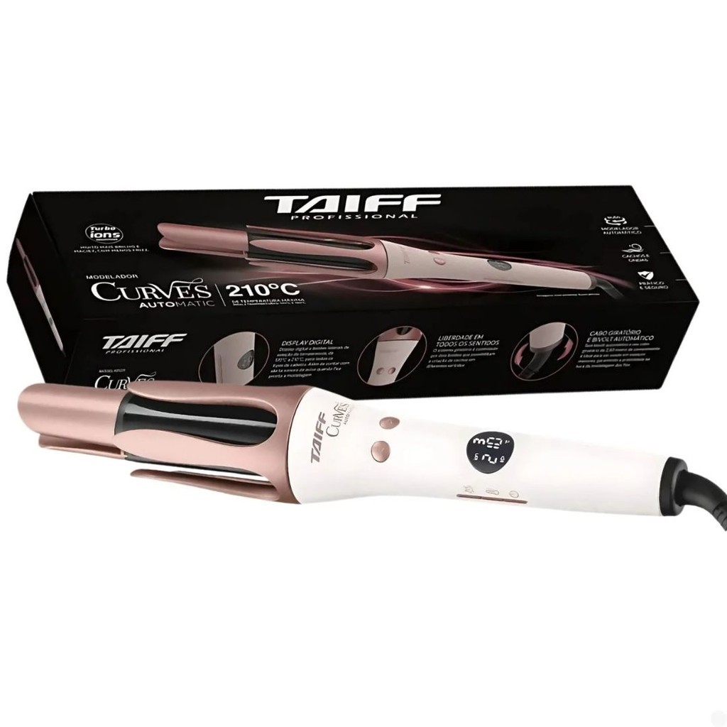 Modelador de Cachos Curves Automatic Rose Bivolt - Taiff