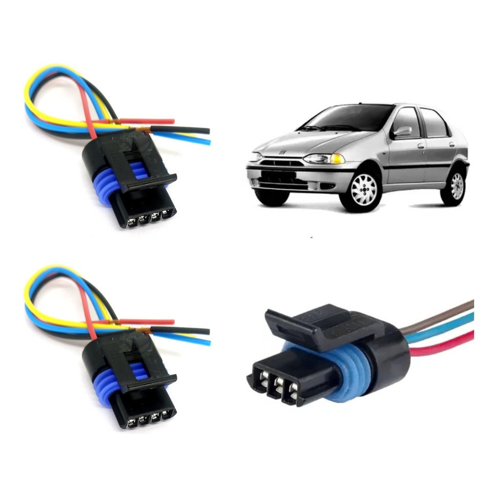 Kit Conector Sensor Tps Map Motor Passo Palio 1.5 1.6 Fiasa Tc 1016 x 2 /1017