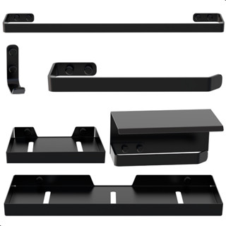 6 Peças Kit Banheiro Preto Fosco  Porta Toalha Saboneteira Suporte 003 em Oferta na Shopee
