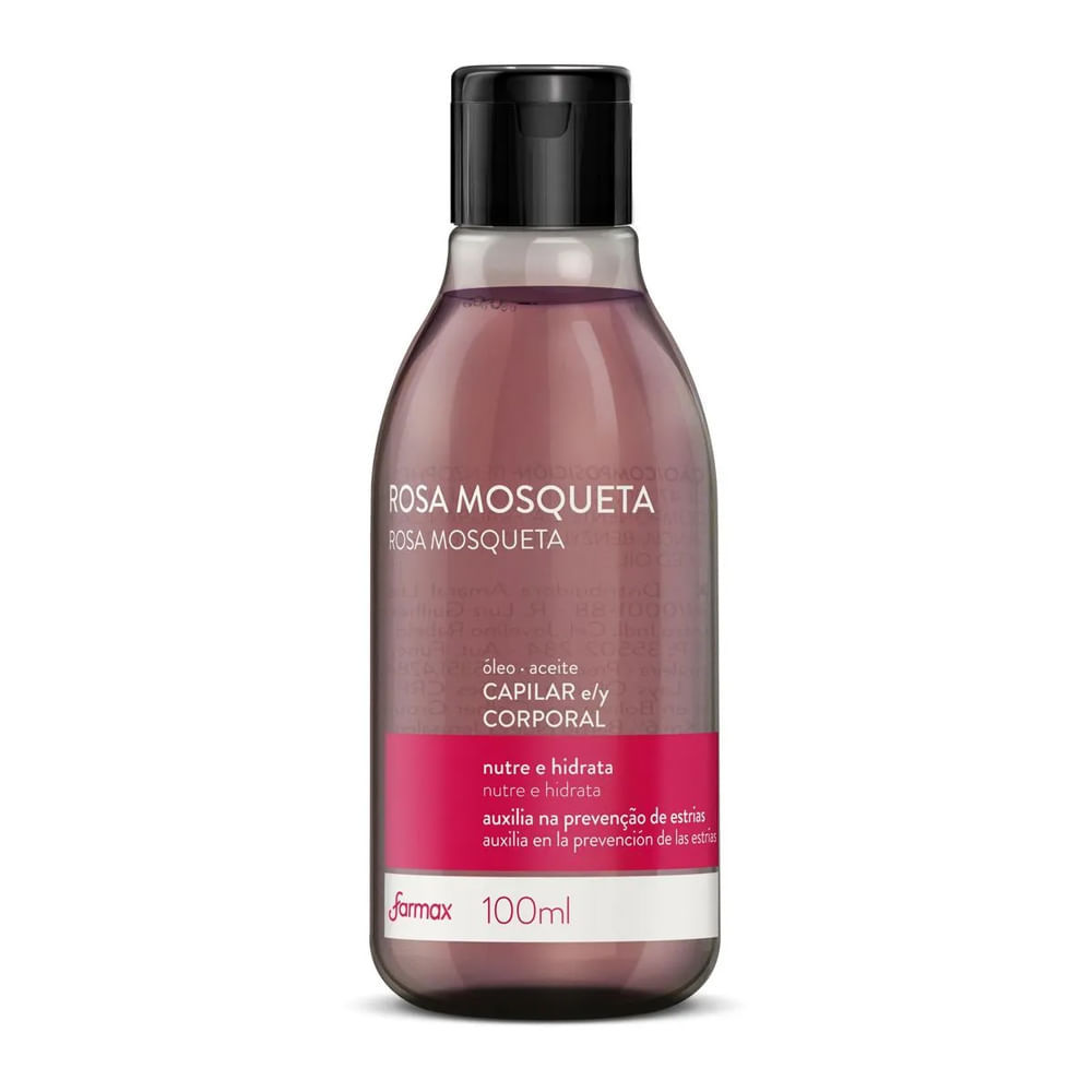 Óleo Capilar e Corporal Farmax Rosa Mosqueta 100ml em Oferta na Shopee