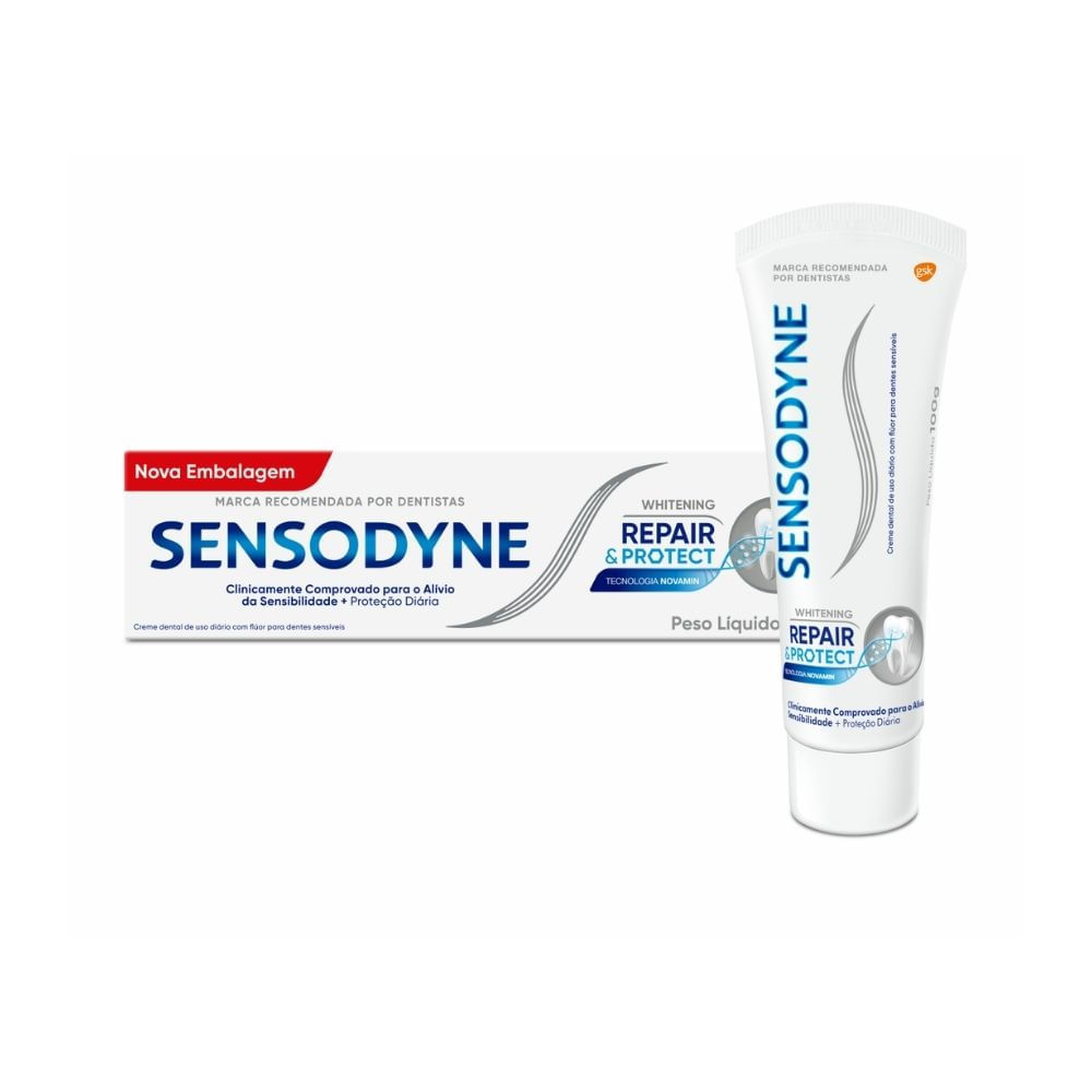 Creme Dental Sensodyne Repair & Protect Whitening 100g em Oferta na Shopee