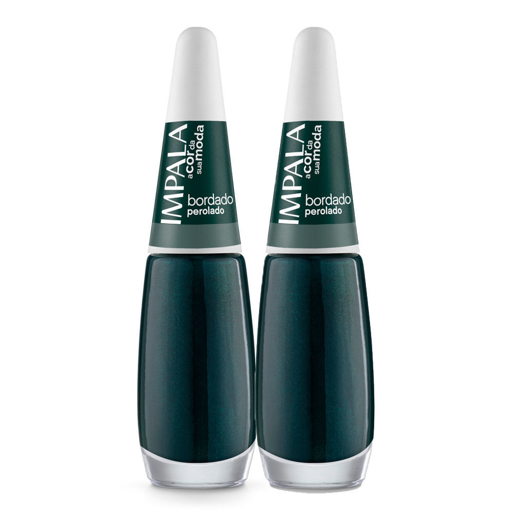 Kit 2 Esmalte Impala A Cor da Sua Moda Perolado Cor Bordado 7,5ml em Oferta na Shopee