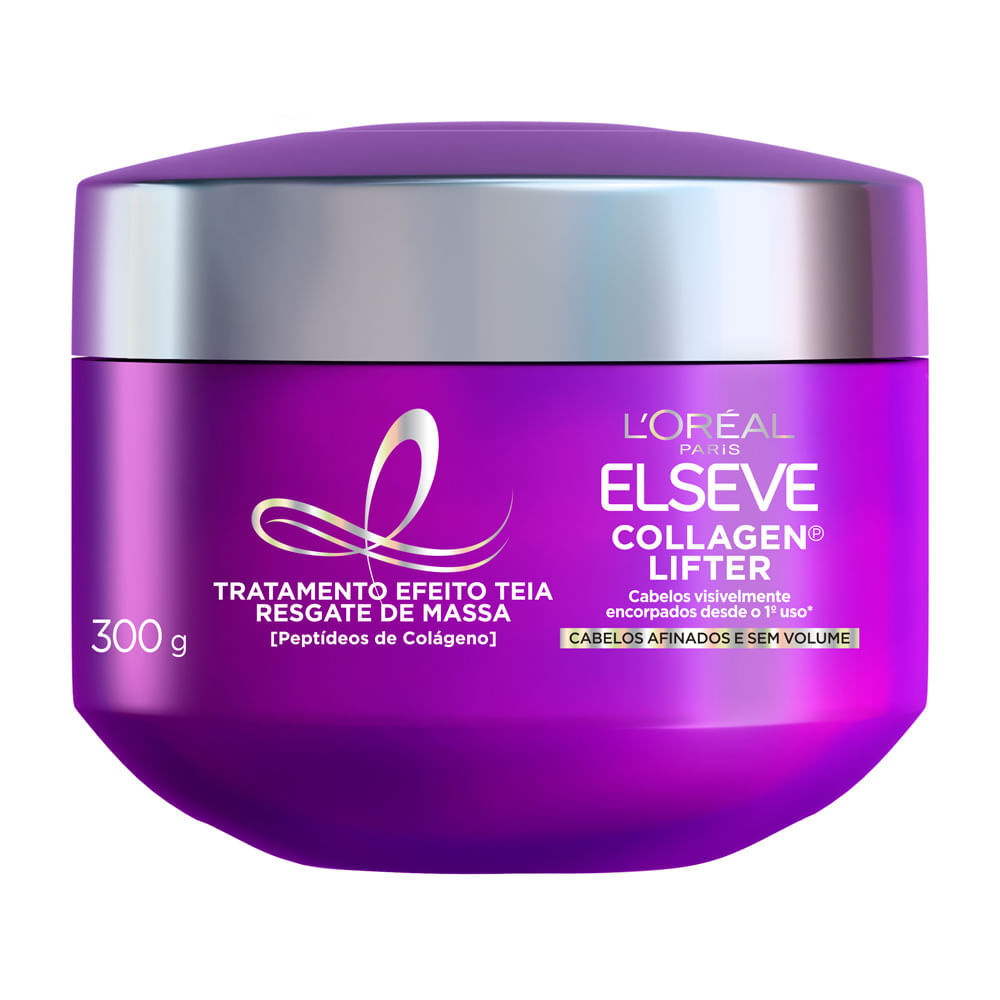 Creme de Tratamento L'Oréal Paris Elseve Collagen Lifter Efeito Teia Resgate de Massa 300g em Oferta na Shopee