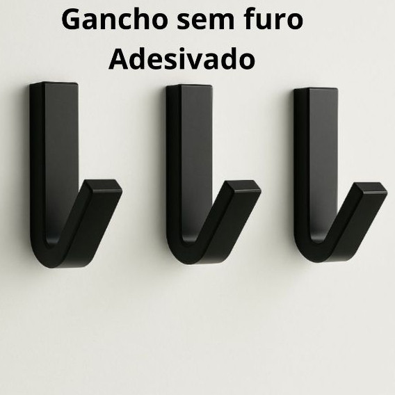 Ganchos Adesivos Resistentes para Toalhas