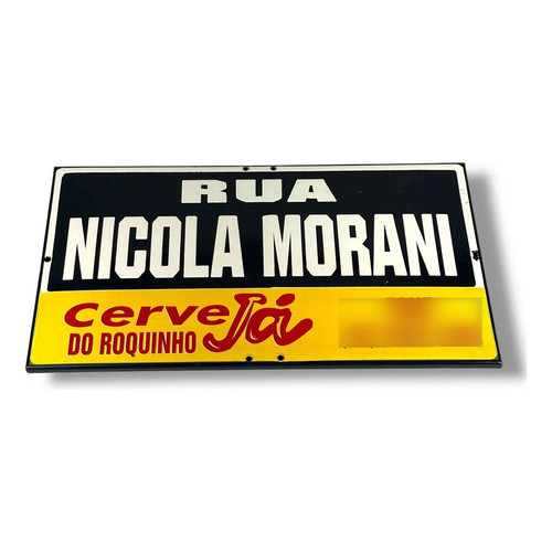 Placa Esmaltada Antiga De Rua Original - Relíquia Rua