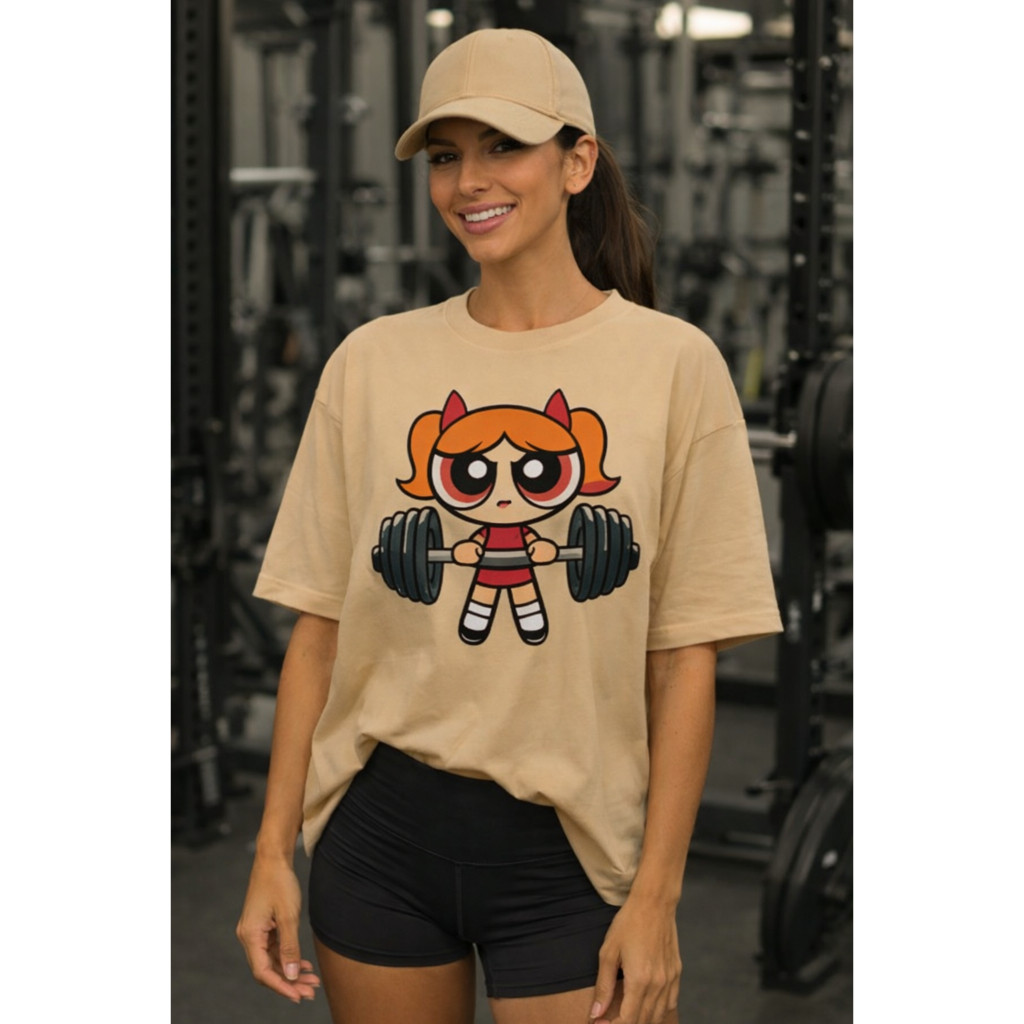Camiseta Feminina Treino Poderosas Fitness Algodão Reforçado Ótimo Acabamento Academia