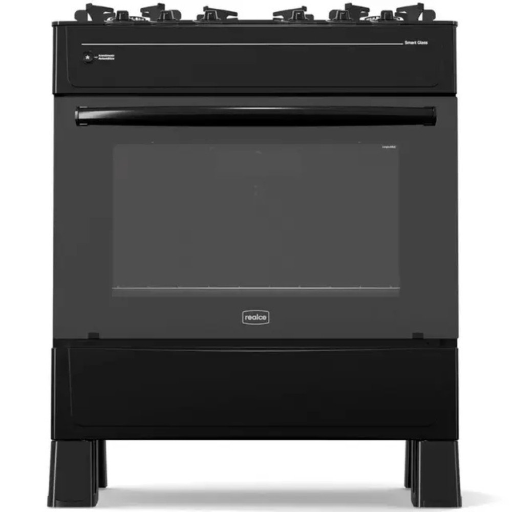 Fogão Realce Smart Glass 5 Bocas Automático Mesa de Vidro · foto 2