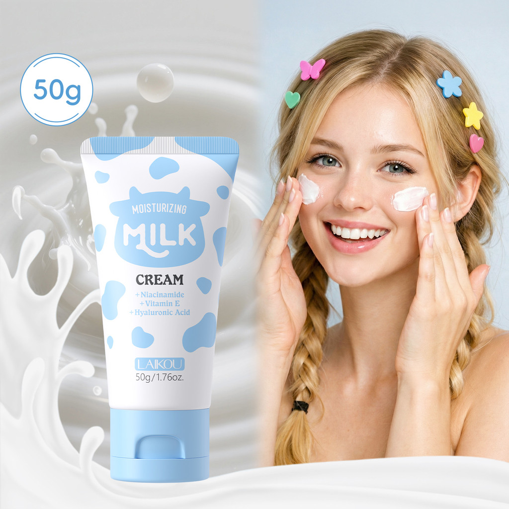LAIKOU Milk Creme Hidratante 50g-Hidratação Intensa E Iluminador Com Niacinamida