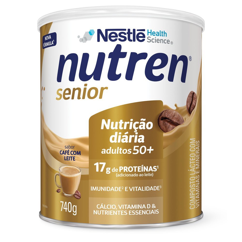 Nutren Senior Complemento Alimentar Café com Leite 740g em Oferta na Shopee