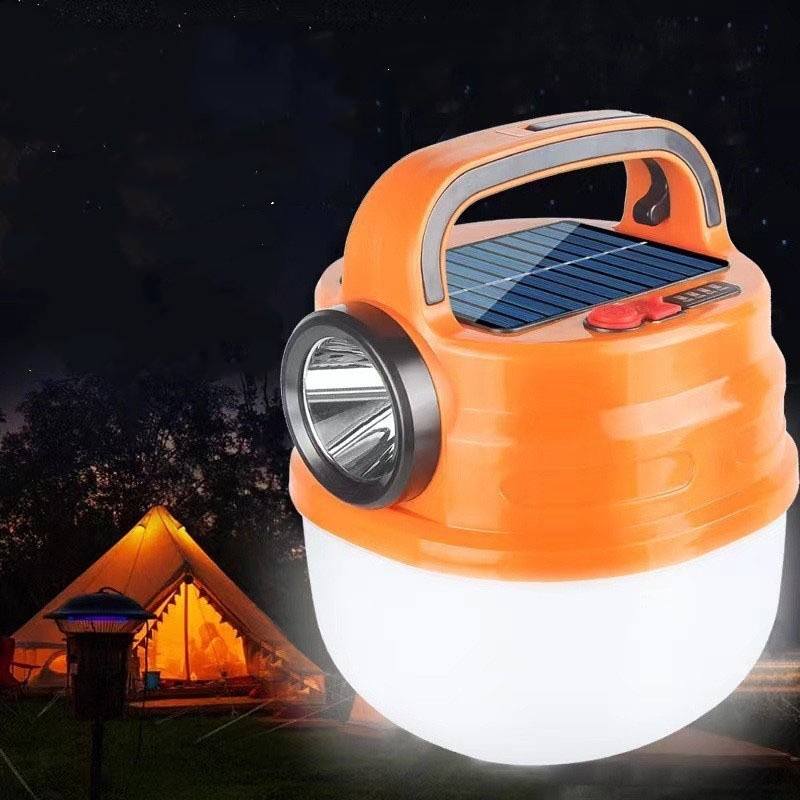 luz de emergência forte Lanterna multiuso portátil recarregável a luz solar 2 em 1