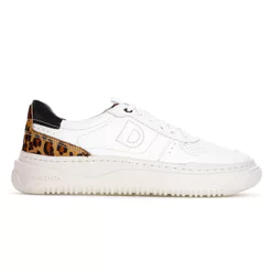 Tênis Democrata Block Animal Print Onça Branco - Feminino