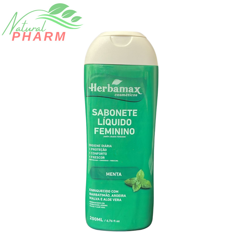 Sabonete Íntimo Feminino Herbamax Menta 200ml – Frescor Prolongado e Cuidado Diário
