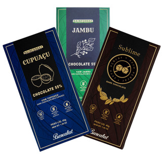 Kit Chocolates 55% Cupuaçu, Jambu e 70% Zero Açúcar