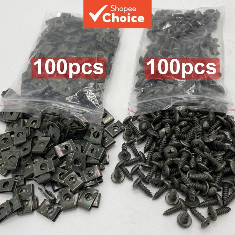 Parafusos Auto-Roscantes Kit De Fixação De Metal Clipe Tipo U Para Carro Motocicleta Antiferrugem