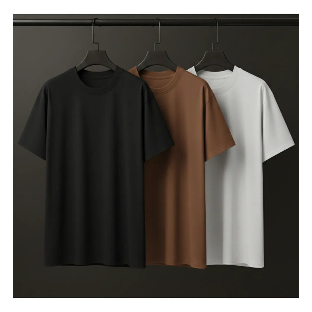 Kit 3 Camisetas Oversized Para Academia  Dia A Dia Algodão