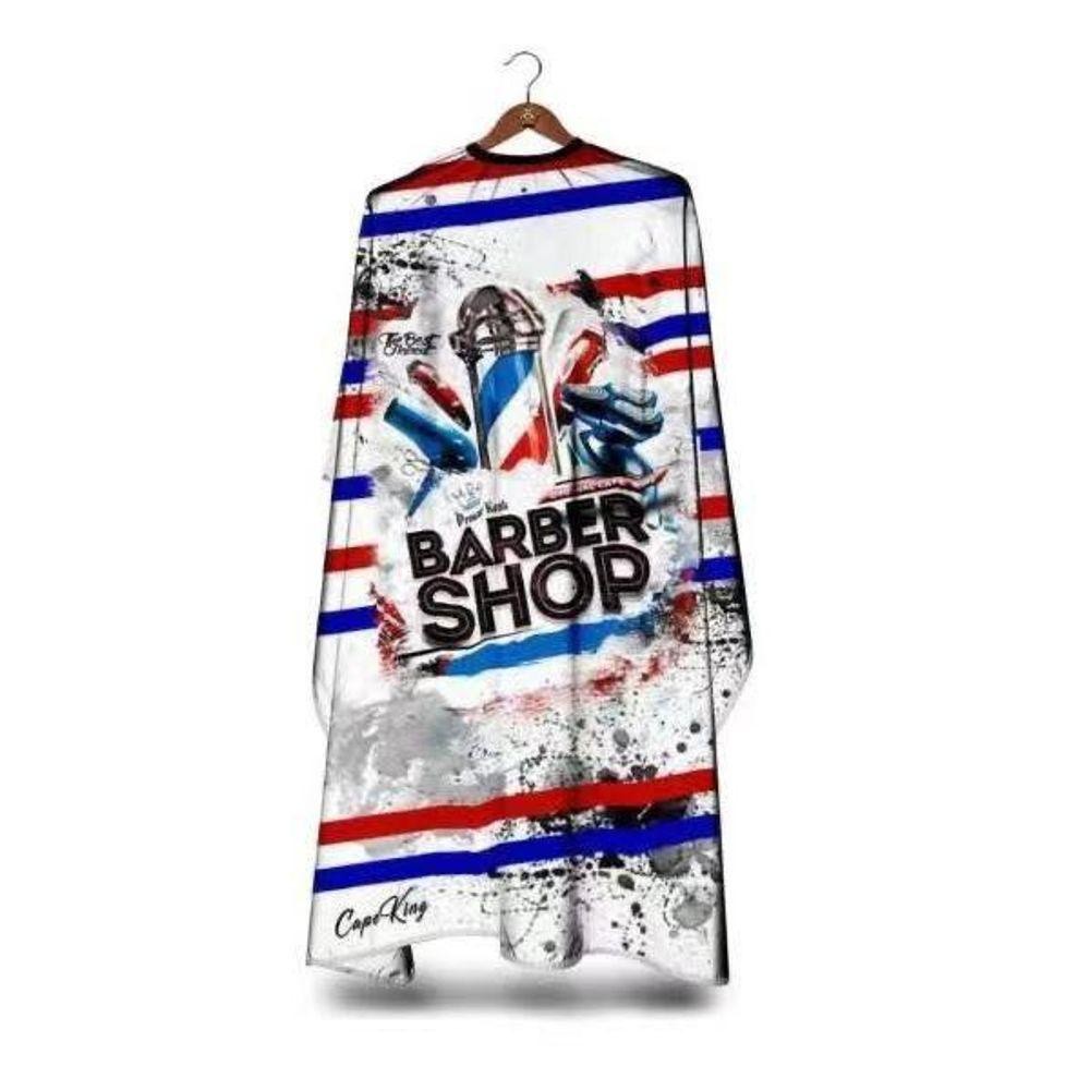 Capa De Corte Barbearia Personalizada Barbershop Branco Profissional em Oferta na Shopee