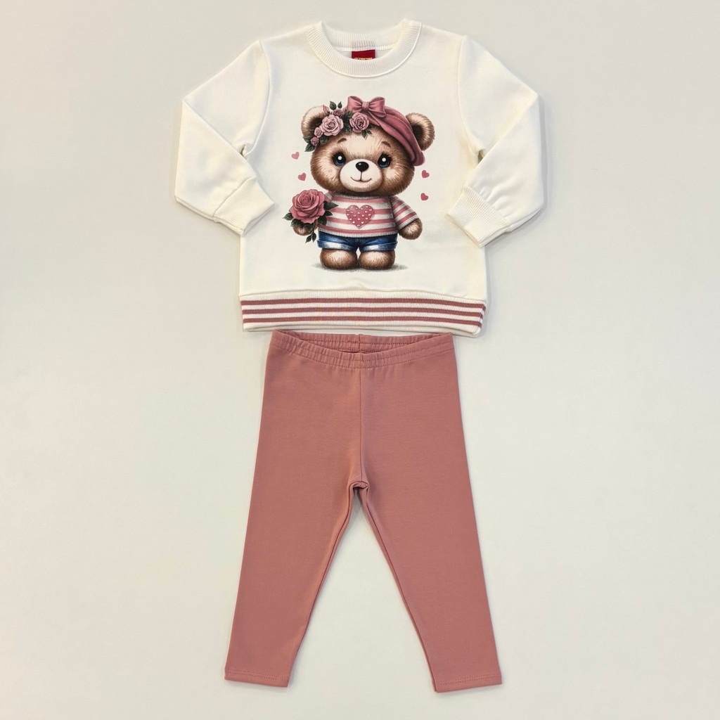 Conjunto Kyly Infantil Menina Casaco Legging Inverno 1001534