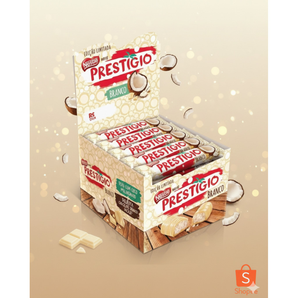 Chocolate Prestígio Branco Caixa com 30 Unidades Nestle  -  Páscoa/ Lembranças/ Brinde/ Aniversário/ Promoção em Oferta na Shopee