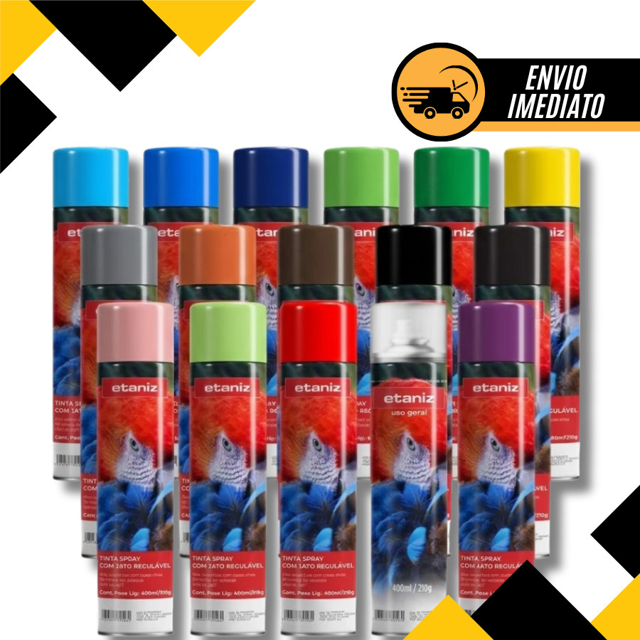 Tinta Spray Uso Geral Automotivo Interno e Externo Etaniz 400ML Profissional em Oferta na Shopee