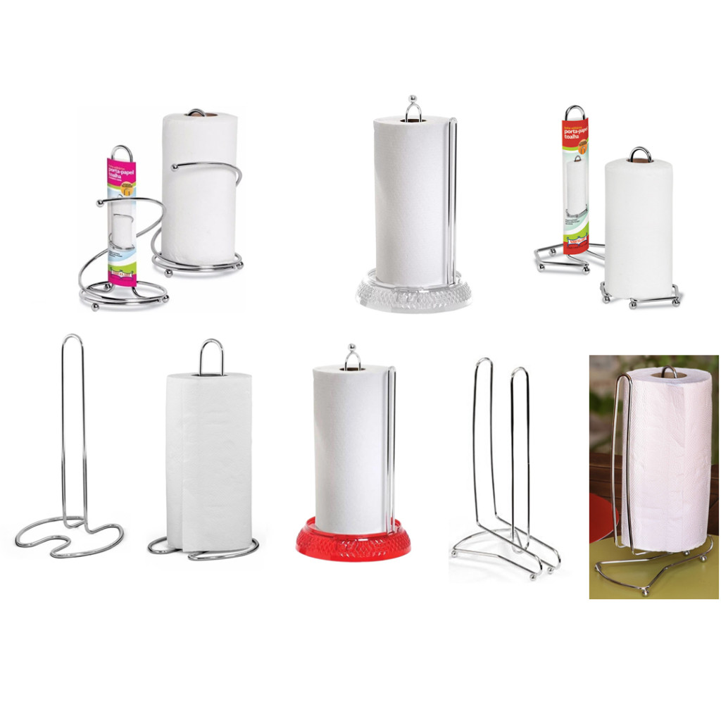 Suporte Para Rolo Vertical Porta Papel Toalha De Mesa Diamante Cromado Pracasa Niquelart em Oferta na Shopee
