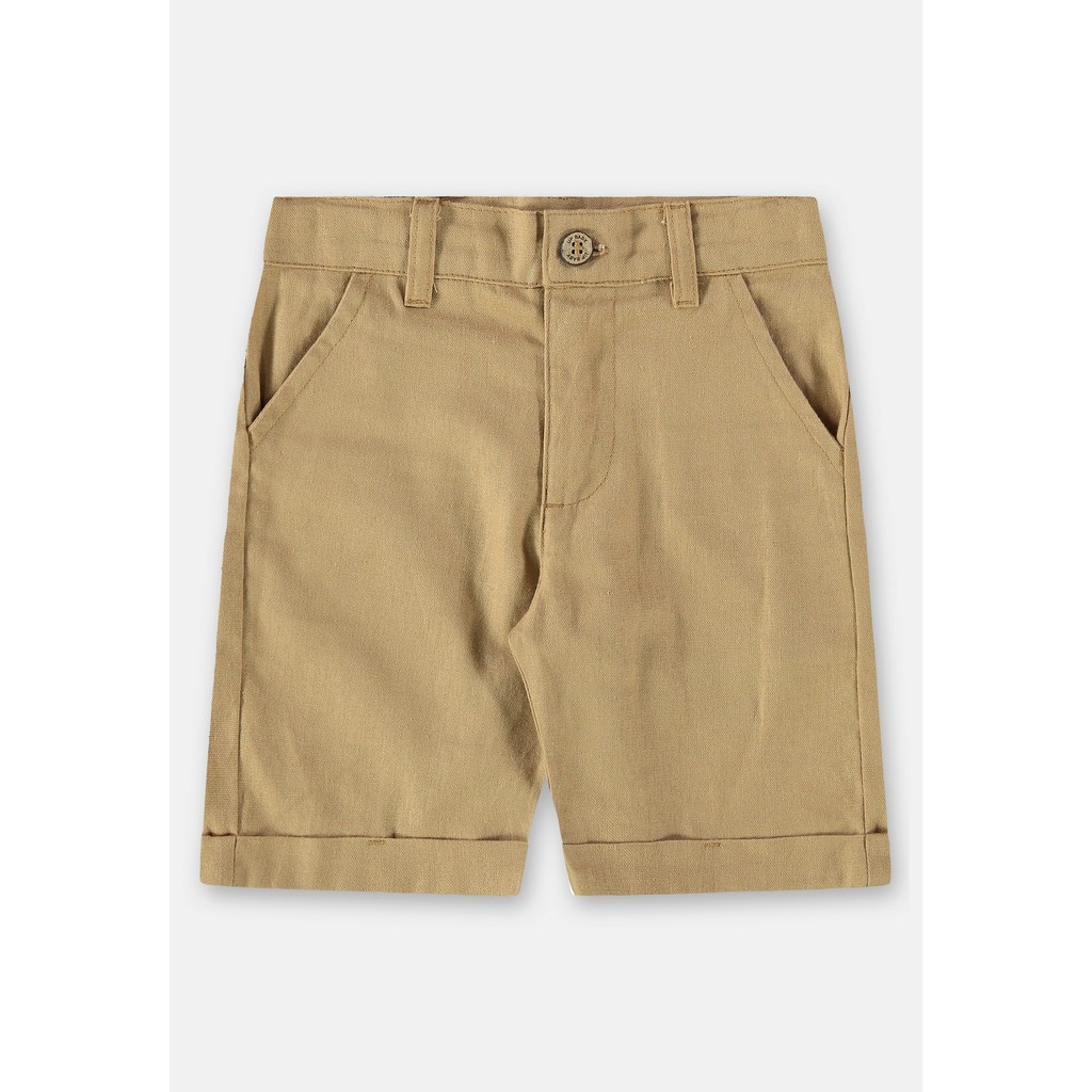 Bermuda Básica Infantil para Meninos em Linho Up Baby