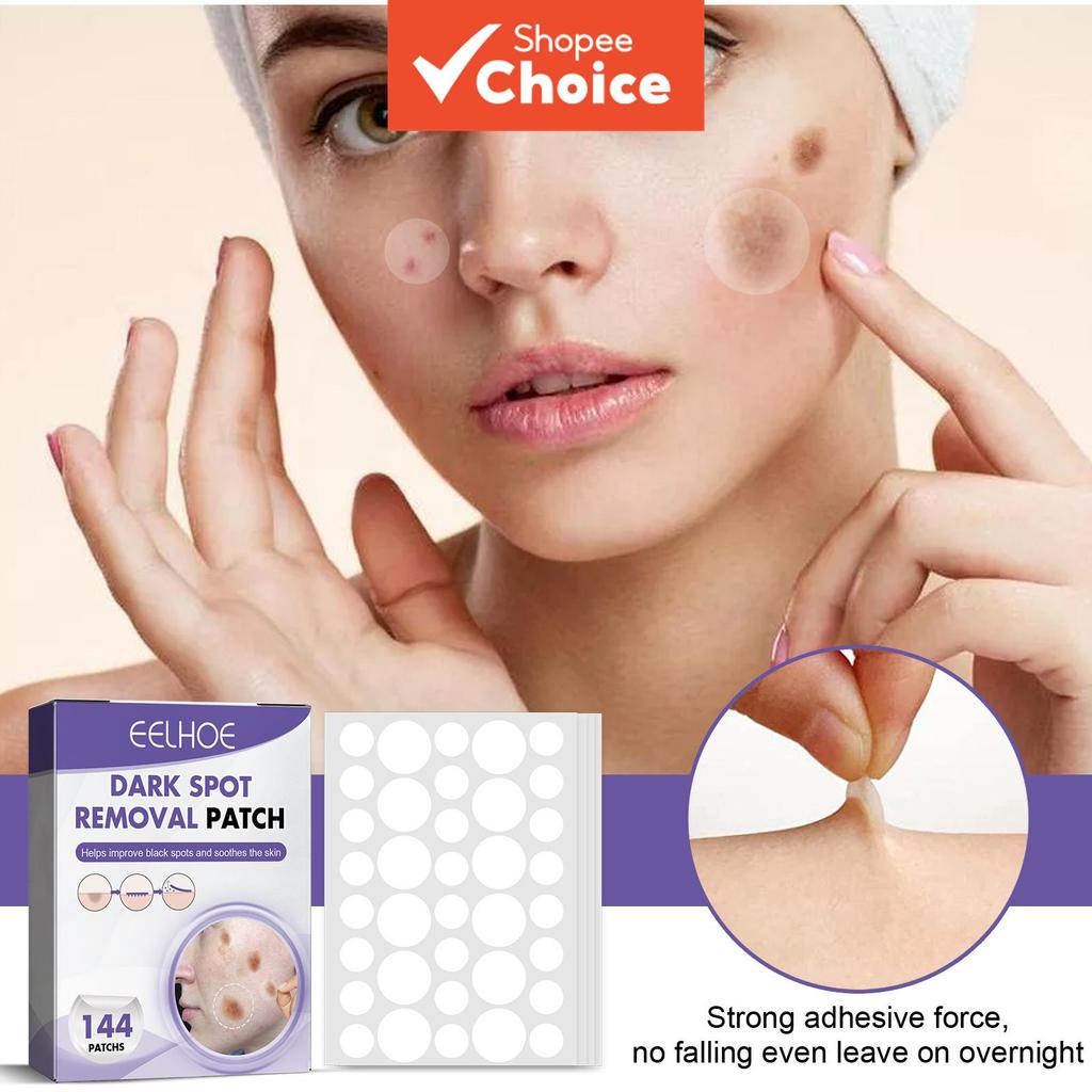  Adesivos de Tratamento de Manchas Faciais Clareadoras - 144 unidades com Niacinamida e Vitamina C para manchas escuras,