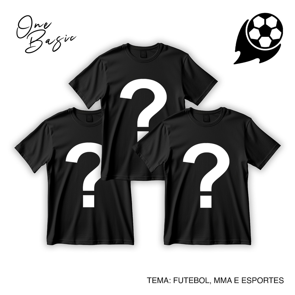 Kit 3 a 1 Camisetas Surpresas Futebol, MMA, Esportes - Queima de Estoque Super Saldão Camisa Blusa Algodão Unissex