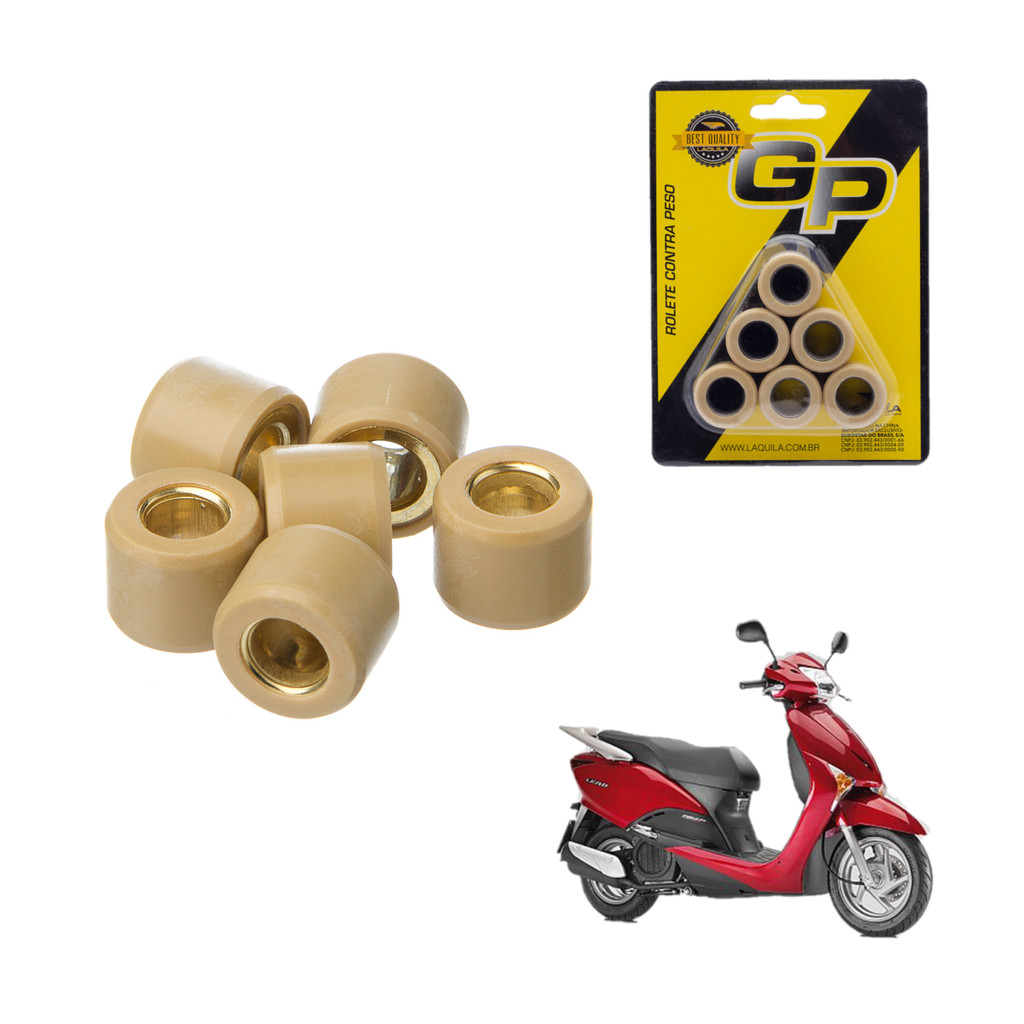 Kit 06 Roletes Contra Peso Lead 110 2009 2010 2011 2012 2013 2014 2015 Original