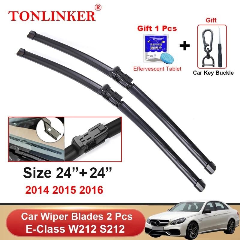 TONLINKER Lâminas De Limpador Para Mercedes-Benz E-Class W212 2014 2015 2016 Acessórios Do Carro Dianteiro Pára-Brisas L