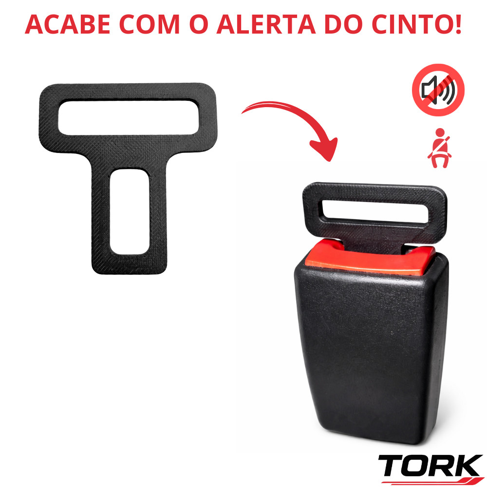 Fivela Lingueta Clip Cinto de Segurança Carro Anti Alarme Sonoro | Universal | Clip Cinto Carro