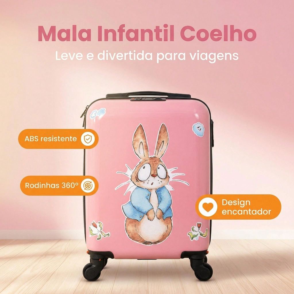 Mala infantil,30*20*44 Mala infantil Escola   bolsa  Mala De Bordo Viagem jia   Rodinhas 360°modelosouro  rodinha duplo