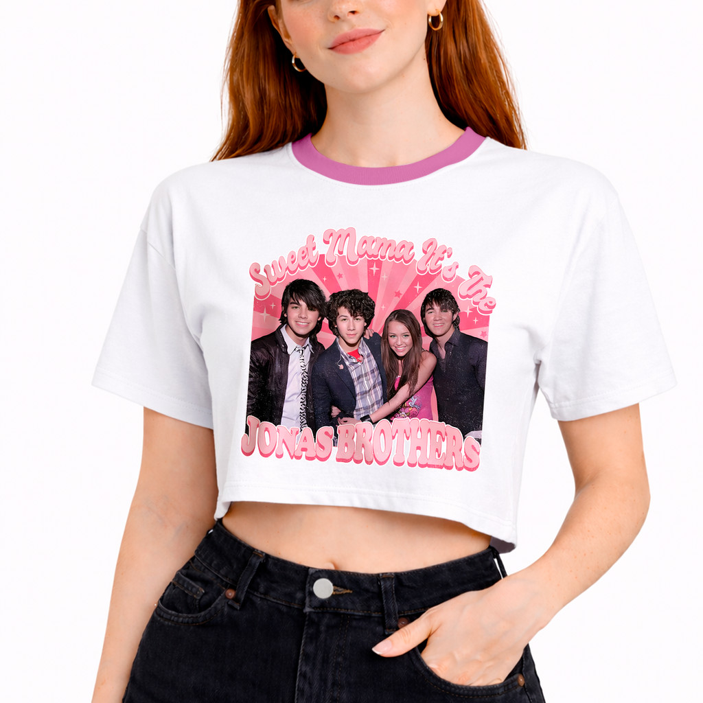 Cropped Oversized Jonas Brothers Hannah Montana Integrantes Sweet Mama It´s the  Pipols
