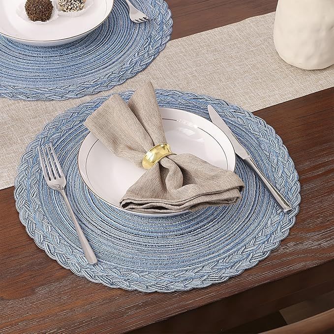 Jogo Americano Mesa Posta Kit 6 ou 12 Peças Lugar Decorativo Lavável Mesa Jantar Cozinha Restaurante