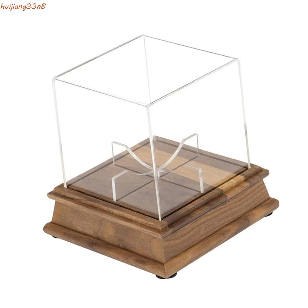 Caixa De Beisebol HUIJIANG , Suporte De Bola De Cubo Acrílico , Vitrine Quadrado Transparente À Prova De Poeira