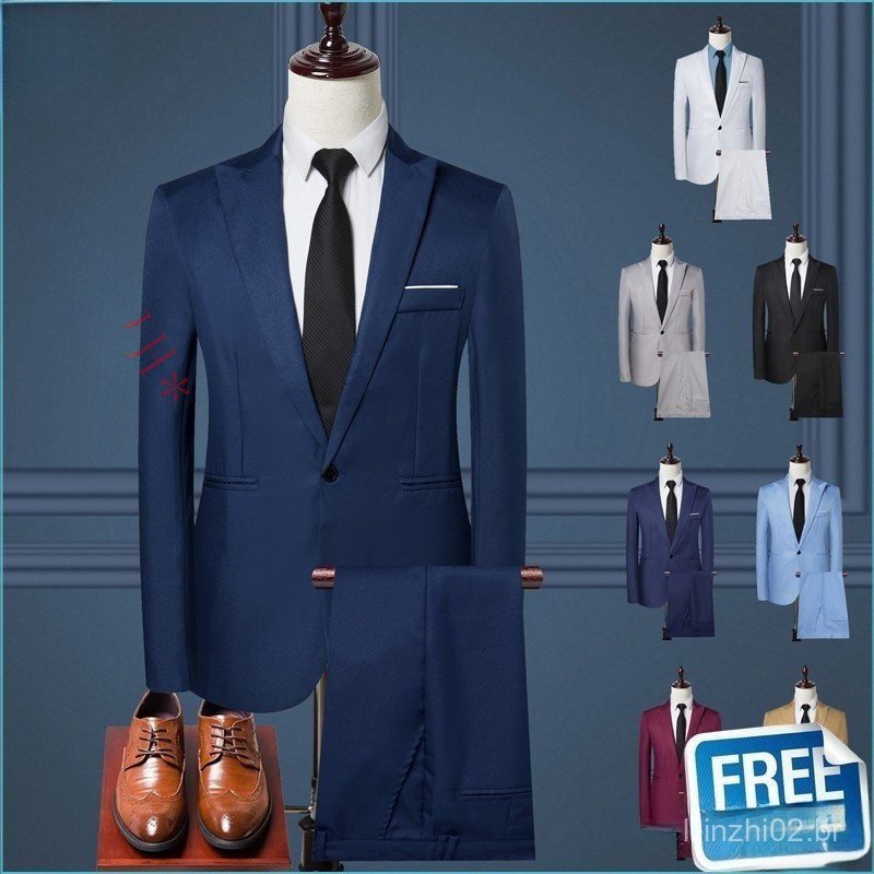 MISS.YE Ternos De Casamento Para Homens Casuais De Negócios Formal Blazer 2-Peças Conjunto Slim Fit Suit
