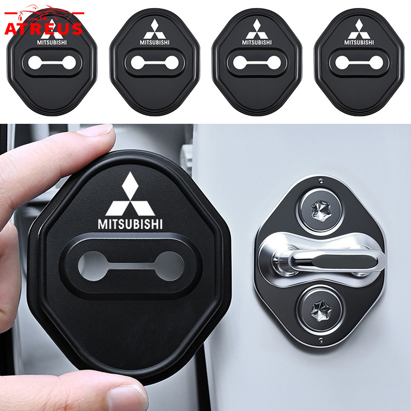 4 Pçs Mitsubishi Específico Silicone Tampa De Proteção Da Fechadura Da Porta Do Carro Para Lancer Asx L200 Outlander