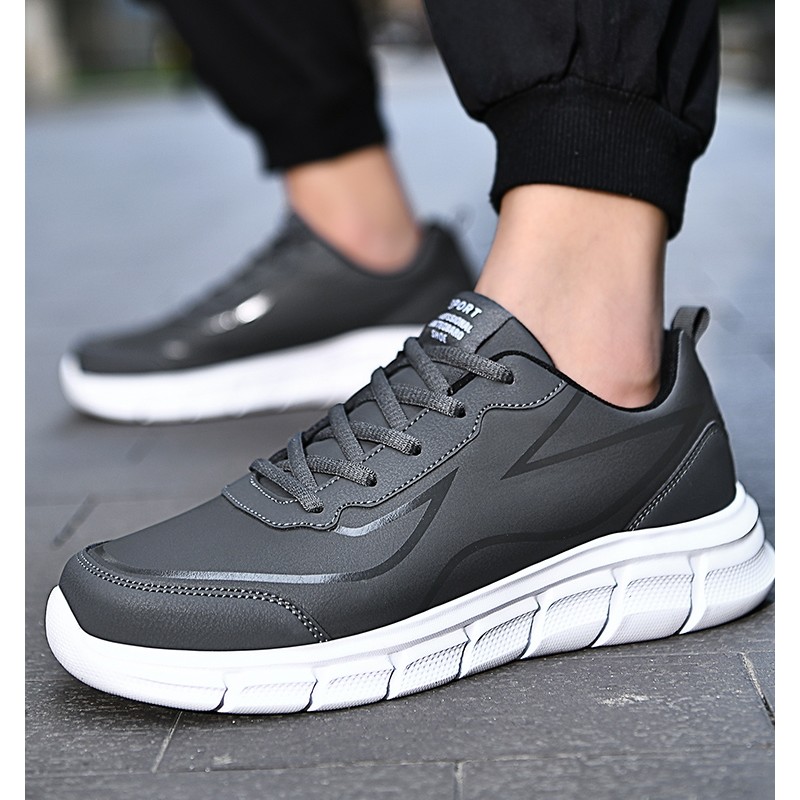 Especial Calçados Masculinos Calçados Esportivos 2024 Outono Couro À Prova D'água Sapatos Casuais Tamanho Grande